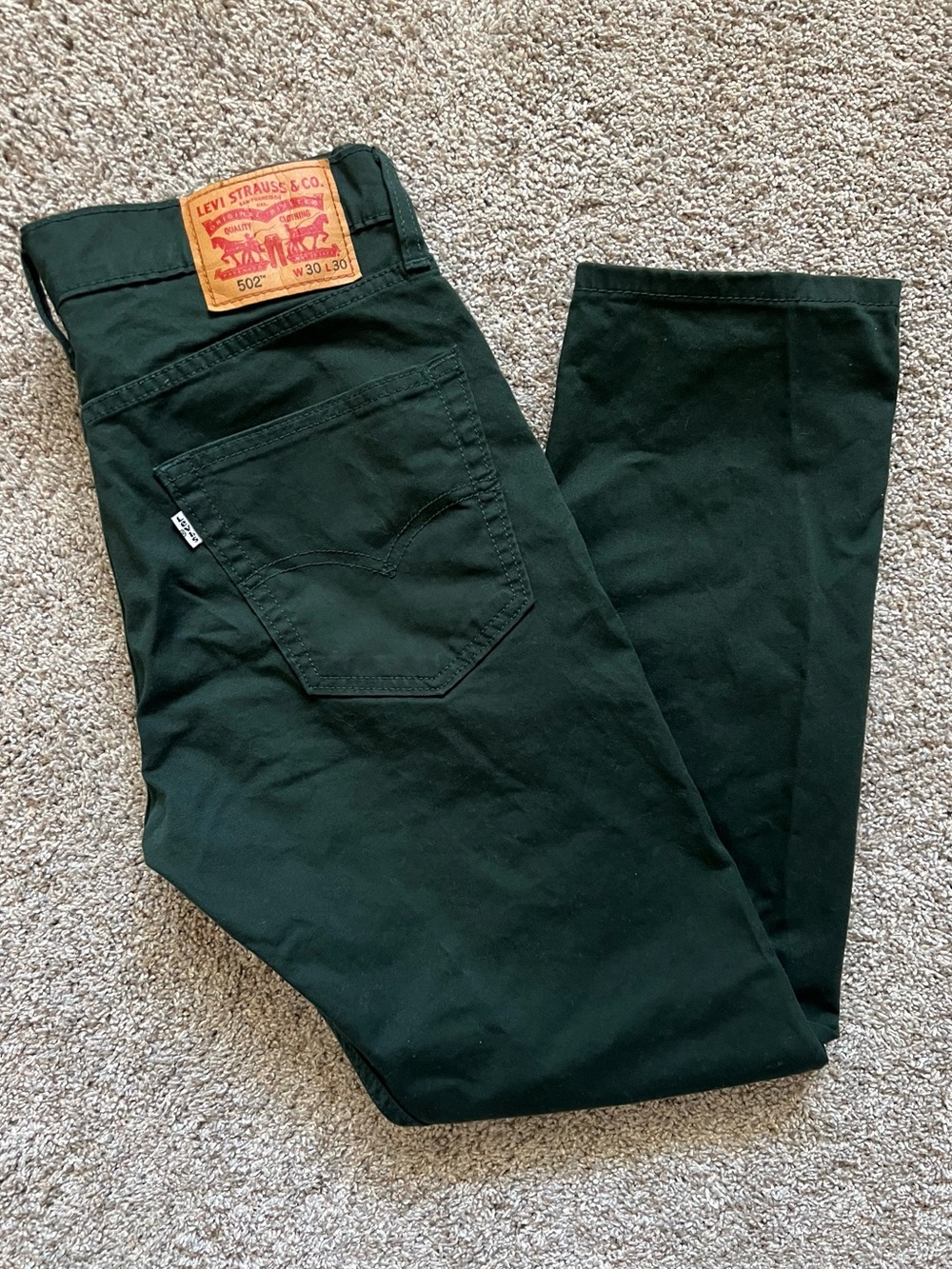 Levi's Forest Green 502 Slim Pants
